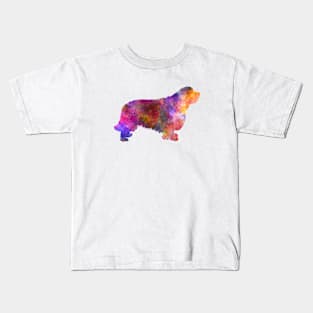 Clumber Spaniel in watercolor Kids T-Shirt